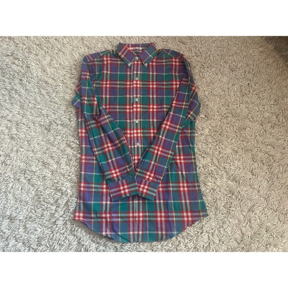 NWOT Vintage Weekender Plaid By Bud Berma Button Up Shirt Men’s Small - Picture 1 of 5